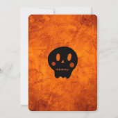 Oranje Spooky Halloween Party Invitation Kaart (Achterkant)