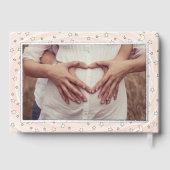 Oranje Spooky Schattigee Vleermuizen Halloween Bab Gastenboek (Achterkant)