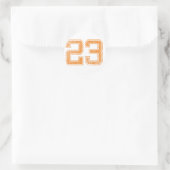 Oranje sport jerzee nummer 23.png ronde sticker (Tas)