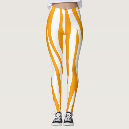 Oranje sport leggings (Voorkant)
