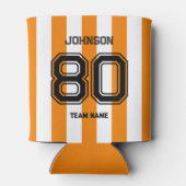 Oranje Sport Team Aangepaste Naam Nummer Team Game Blikjeskoeler (Achterkant)