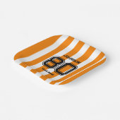 Oranje Sport Team Aangepaste Naam Nummer Team Game Papieren Bordje (Gebogen)