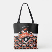 Oranje sport Volleyball | DIY-tekst Tote Bag (Achterkant)