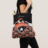 Oranje sport Volleyball | DIY-tekst Tote Bag (Dichtbij)