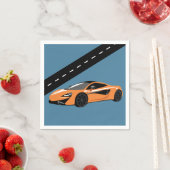 Oranje sportauto servet (Insitu)