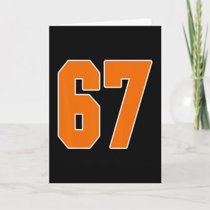 Oranje sporten nummer 67 shirt uniform speler fan kaart