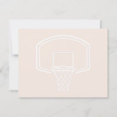 Oranje Sportieve Basketbal Kids Verjaardag Kaart (Achterkant)