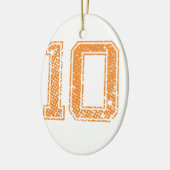 Oranje sportJerzee-nummer 10.png Keramisch Ornament (Links)