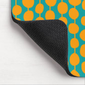 Oranje spots en lijnen muismat (Hoek)