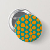 Oranje spots en lijnen ronde button 5,7 cm (Voorkant /achterkant)