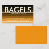 Oranje staal BAGELS Visitekaartje (Voorkant / Achterkant)