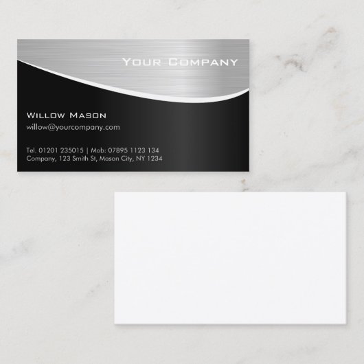 Oranje staaleffect Professioneel Visitekaartje (Voorkant / Achterkant)