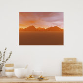 Oranje staar poster (Keuken)