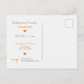 Oranje staat Texas Family Reunion Briefkaart (Achterkant)