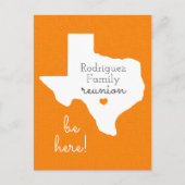 Oranje staat Texas Family Reunion Briefkaart (Voorkant)