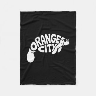Oranje Stad Manatee Orlando Florida Schattige Vaka Fleece Deken