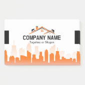 Oranje Stadsgezicht Huizen Bouwer Constructie Post-it® Notes (Voorkant)