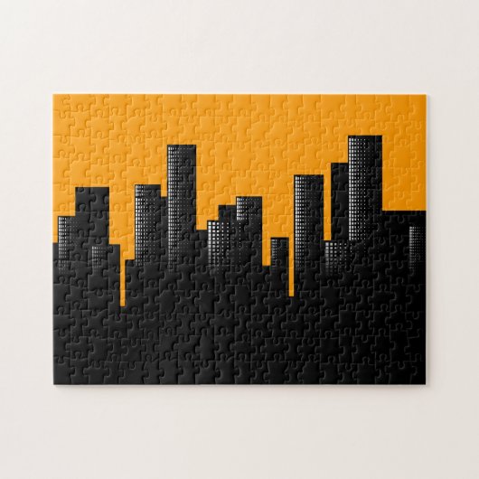 oranje stadsgezicht legpuzzel (Horizontaal)