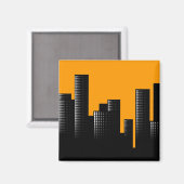 oranje stadsgezicht magneet (Voorkant / Achterkant)