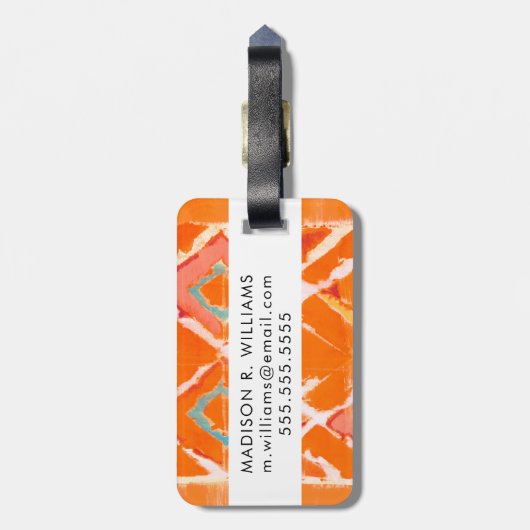 Oranje stam II Bagagelabel (Achterkant verticaal)