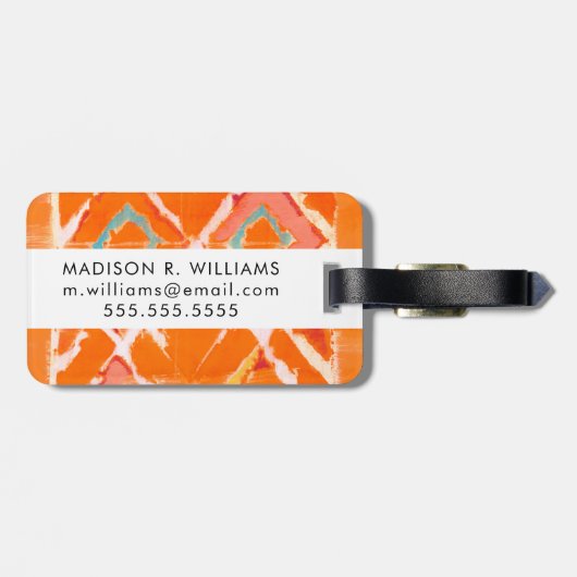 Oranje stam II Bagagelabel (Achterkant horizontaal)