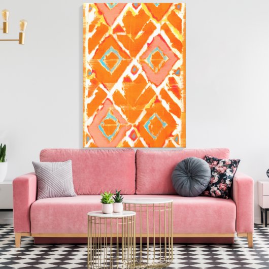 Oranje stam II Canvas Afdruk (Insitu (Woonkamer))