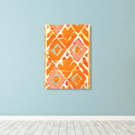 Oranje stam II Canvas Afdruk (Insitu (Houten vloer))