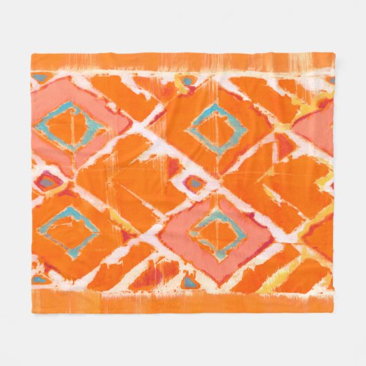 Oranje stam II Fleece Deken (Voorkant (Horizontaal))