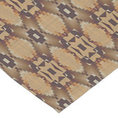 Oranje stammenpatroon van bruin Taupe beige Korte Tafelloper (Hoek)