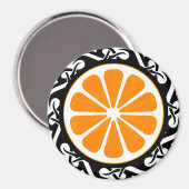 oranje, stammenstam. magneet (Voorkant / Achterkant)