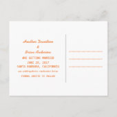 Oranje stampijlen Opslaan Briefkaart datum (Achterkant)