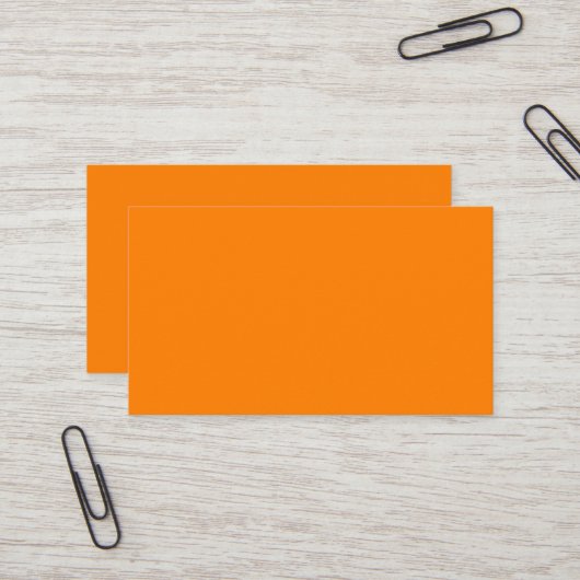 Oranje standaard Visitekaartje (Voorkant / Achterkant in situ)