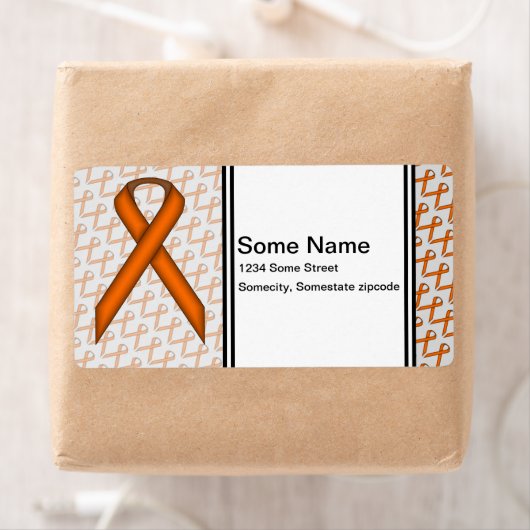 Oranje standaardlint etiket (Insitu)