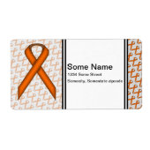 Oranje standaardlint etiket (Voorkant)