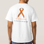 Oranje Standaardlint T-shirt (Achterkant)
