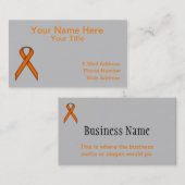 Oranje standaardlint visitekaartje (Voorkant / Achterkant)