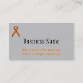 Oranje standaardlint visitekaartje (Achterkant)