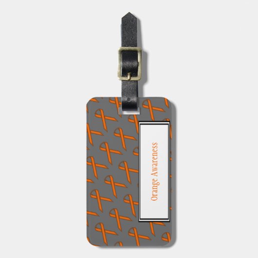 Oranje standaardlintje door Kenneth Yoncich Bagagelabel (Voorkant verticaal)