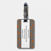 Oranje standaardlintje door Kenneth Yoncich Bagagelabel (Achterkant verticaal)