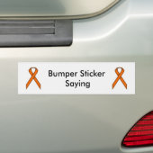 Oranje standaardlintje door Kenneth Yoncich Bumpersticker (Op auto)