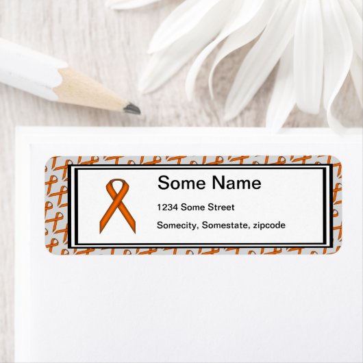 Oranje standaardlintje door Kenneth Yoncich Etiket (Insitu)