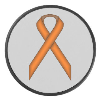 Oranje standaardlintje door Kenneth Yoncich Hockey Puck