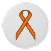 Oranje standaardlintje door Kenneth Yoncich Keramische Knop (Voorkant)