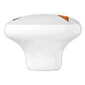 Oranje standaardlintje door Kenneth Yoncich Keramische Knop (Zijkant)