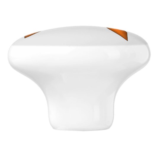 Oranje standaardlintje door Kenneth Yoncich Keramische Knop (Zijkant)