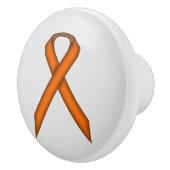 Oranje standaardlintje door Kenneth Yoncich Keramische Knop (Rechts)