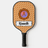 Oranje standaardlintje door Kenneth Yoncich Pickleball Paddle (Voorkant)