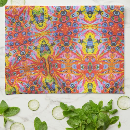 Oranje Star Island 2 Theedoek (Gevouwen)