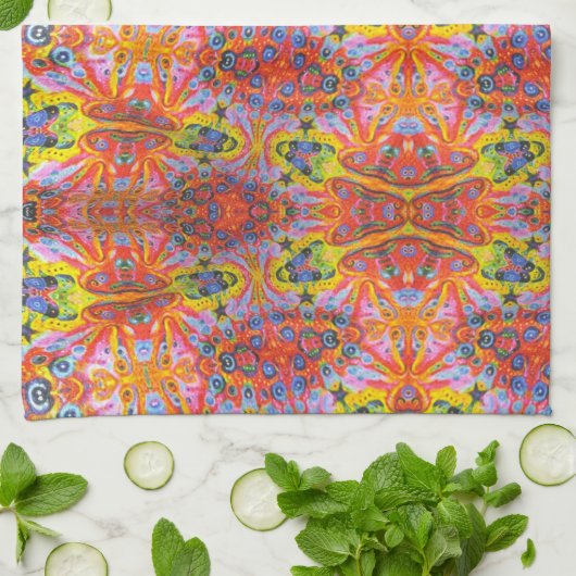 Oranje Star Island 3 Theedoek (Gevouwen)