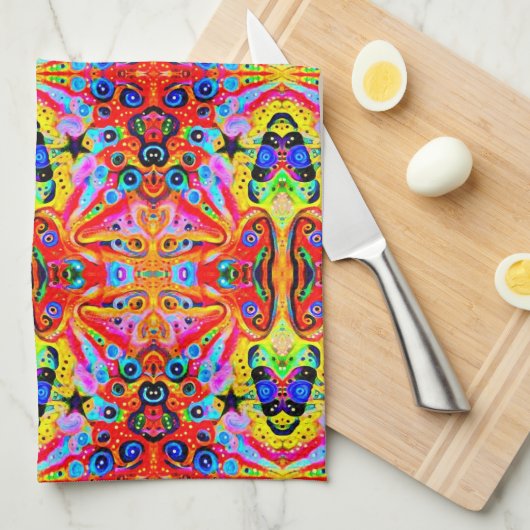 Oranje Star Island Theedoek (Quarter Fold)